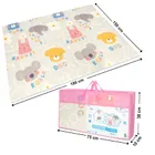 Bocioland, Słonik, składana mata piankowa, szara, 150-180 cm