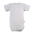 Body niemowlęce z krótkim rękawem, szare, zestaw, 3 szt., Eevi