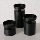 Boltze Home, świeczniki na stół na grube świece, Meril, 3 szt., Ø 7, 5 cm