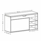 Boximo, Gradia, szafka na buty z siedziskiem i wysuwanymi półkami, 100-34-50 cm