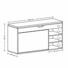Boximo, Gradia, szafka na buty z siedziskiem i wysuwanymi półkami, 100-34-50 cm