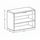 Boximo, Leva, szafka na buty z siedziskiem, 60-30-47 cm
