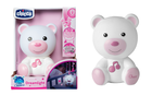 Chicco, First Dreams, lampka nocna Miś, różowa, uspokajacz z dźwiękami
