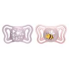 Chicco, Physioforma Light, smoczek uspokajający, silikonowy, różowy, 2-6 m, 2 szt.