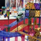 Cleverclixx, Large Race Track Pastel, klocki magnetyczne, 80 elementów