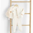 Cool Club, Komplet dziewczęcy, Body z długim rękawem, Bluza rozpinana, Półśpiochy, Pielucha muślinowa, mix