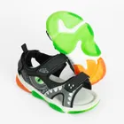 Cool Club, Sandały chłopięce, czarne, świecąca podeszwa