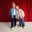 Cool Club, Spodnie materiałowe z szelkami, loose, granatowe