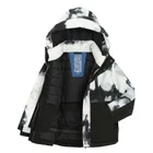 Cool Club, Wodoszczelna kurtka narciarska chłopięca z kapturem, ocieplana, czarno-biała