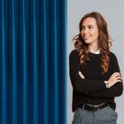 Eurofirany, zasłona gotowa, Melanie, 80-270 cm, granatowy