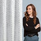 Eurofirany, zasłona gotowa, Roses, 140-250 cm, biały