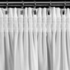 Eurofirany, zasłona gotowa, Roses 3, na taśmie, 140-270 cm, biały