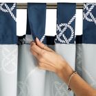 Eurofirany, zasłona zaciemniająca gotowa, Garden, na szelkach, 155-200 cm, granatowy