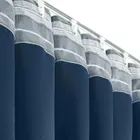 Eurofirany, zasłona zaciemniająca gotowa, na taśmie, Milan, 140-300 cm, granatowy
