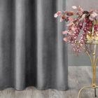 Eurofirany, zasłona zaciemniająca gotowa, na taśmie, Rosa, 140-270 cm, stalowy