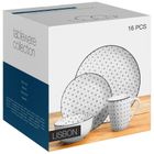 Excellent Houseware, serwis obiadowy, porcelanowy, 16 elementów