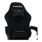 HaloFuture, fotel gamingowy, z podnóżkiem, czarny