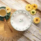 Homla, Greta, talerz, głęboki zielony, 22 cm