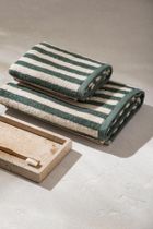 Homla, Listra, ręcznik, w pistacjowe paski, 70-130 cm