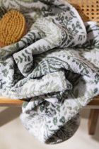 Homla, Ronu, ręcznik, pistacjowy wzorzysty, 70-130 cm