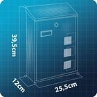 Humberg, skrzynka na listy, czarna, 39-25,5-12 cm, HM-864