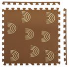 Humbi, mata piankowa, puzzle piankowe, brązowe łuki, 60-60 cm, 9 szt.