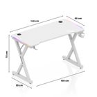 Huzaro, Hero 2.3, biurko gamingowe, białe, RGB, 120 cm