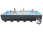 Intex, basen stelażowy z pompą filtrującą i akcesoriami, prostokątny, 732-366-132 cm, zestaw 8w1