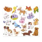 Janod, duże naklejki, domowe pupile, 100 szt.