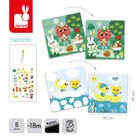 Janod, My arts & crafts, zestaw kreatywny, naklejki z filcu i magiczny pisak