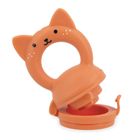 Kaloo, Grignoti, Wiewiórka, zestaw prezentowy 2w1, gryzak, smoczek do owoców + śliniak