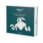 Kaloo, Lapinoo, Królik, zestaw prezentowy 3w1: komforter + gryzak + buciki, niebieski