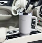 Kamille, stalowy kubek termiczny, termos, 1200 ml, z rączką i słomką