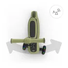 Kinderkraft, Halley 2, hulajnoga 3-kołowa, balansowa 2w1, LED, Grassland Green