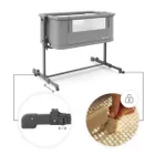 Kinderkraft, Nestee Grow 2, łóżeczko dostawne, dark grey