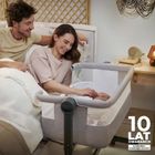 Kinderkraft, Nestee Up 2, łóżeczko dostawne, full light grey