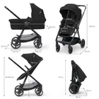 Kinderkraft, Newly, wózek wielofunkcyjny, 4w1, classic black
