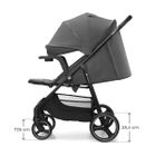 Kinderkraft, Trig 3, wózek spacerowy z tacką, Granite Grey