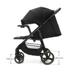 Kinderkraft, Trig 3, wózek spacerowy z tacką, Onyx Black