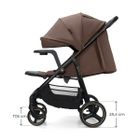 Kinderkraft, Trig 3, wózek spacerowy z tacką, Velvet Mocca