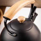 Kinghoff, czajnik z gwizdkiem, czarny mat, 2,5l, kh-1999