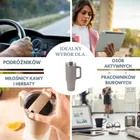 Klausberg, kubek termiczny, z rączką i słomką, stalowy, 1100 ml, kb-7944