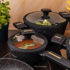 Klausberg, zestaw garnków marmurkowych, 12 elementów, kb-7966