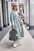 Lassig, Green Label, plecak dla mam z akcesoriami Vividal, kwadratowy, dark olive