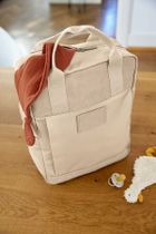 Lassig, Green Label, plecak dla mam z akcesoriami Vividal, kwadratowy, humus