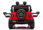 Lean Cars, Jeep Rubicon, pojazd na akumulator 4-4, DK-JWR556 4-200W 24V, czerwony