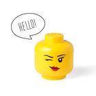 LEGO, mała głowa, dziewczynka, pojemnik do przechowywania