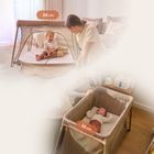 Lionelo, Alice, łóżeczko turystyczne, 3w1, Beige Olive