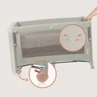 Lionelo, Ellen, łóżeczko turystyczne z funkcją dostawki, 3w1, beige