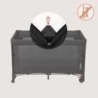 Lionelo, Ellen, łóżeczko turystyczne z funkcją dostawki, 3w1, black